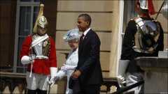 奥巴马访英：与威廉王子和凯特交谈（图集）