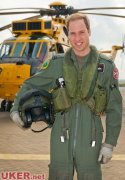 威廉王子开始担任空中救护直升机飞行员 誓做好