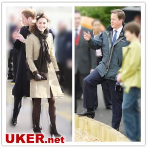 凯特王妃穿踝靴、卡梅伦首相穿乐福鞋出门