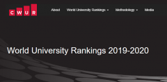 2020年CWUR世界大学排名出炉：英美高校霸榜前十