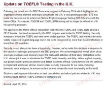 ETS事态愈发严重：托业托福退出英国签证系统