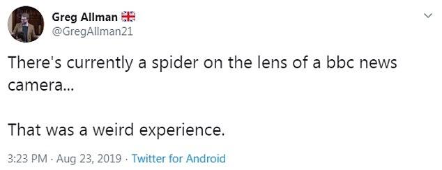“巨型蜘蛛”惊现BBC采访背景板，网友抓狂，称嘉宾“被袭击”