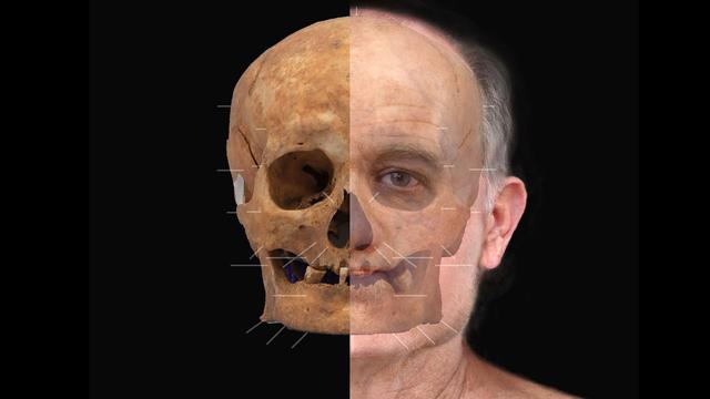 英专家用6百年前头骨复原中世纪一男人面貌：五官紧凑，牙口太差