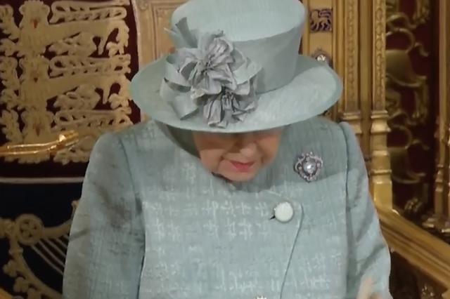 英女王演讲时外套颜色是蓝是绿引热议，网友：这是“脱欧色”？