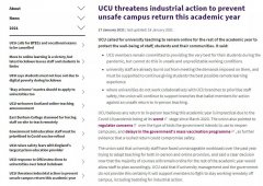 英国最大教师工会UCU发布通知：本学期必须线上