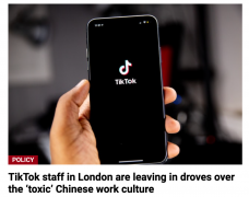 伦敦TikTok员工大批到职？！员工：受不了企业文明差别！