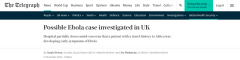 英国现埃博拉疑似病例！英国多部门公务员将歇工一个月！苏纳克到达乌克兰！
