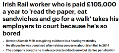 年薪$十二万天天看报纸漫步，女子嫌无聊把雇主告上法庭！