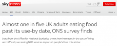 英国20%的人在吃过时食品？超50万人今日歇工！苏格兰庆贺维京火祭日