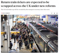 伦敦地铁公交3月大涨价！英国火车或将勾销来回票！