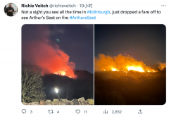 爱丁堡亚瑟王座突发大火！烧了一整夜，今早还在烧！